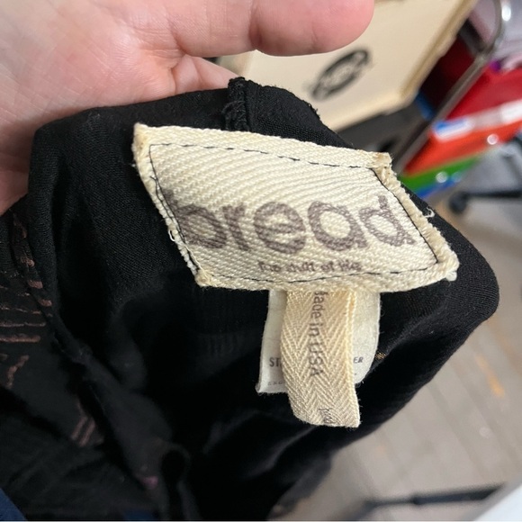 Bread Hand Printed Star Tunic Top Black One Size Lagenlook Art to Wear F2 - Picture 5 of 7